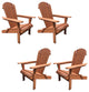 Oceanic Adirondack Chair, Walnut, Set of 4