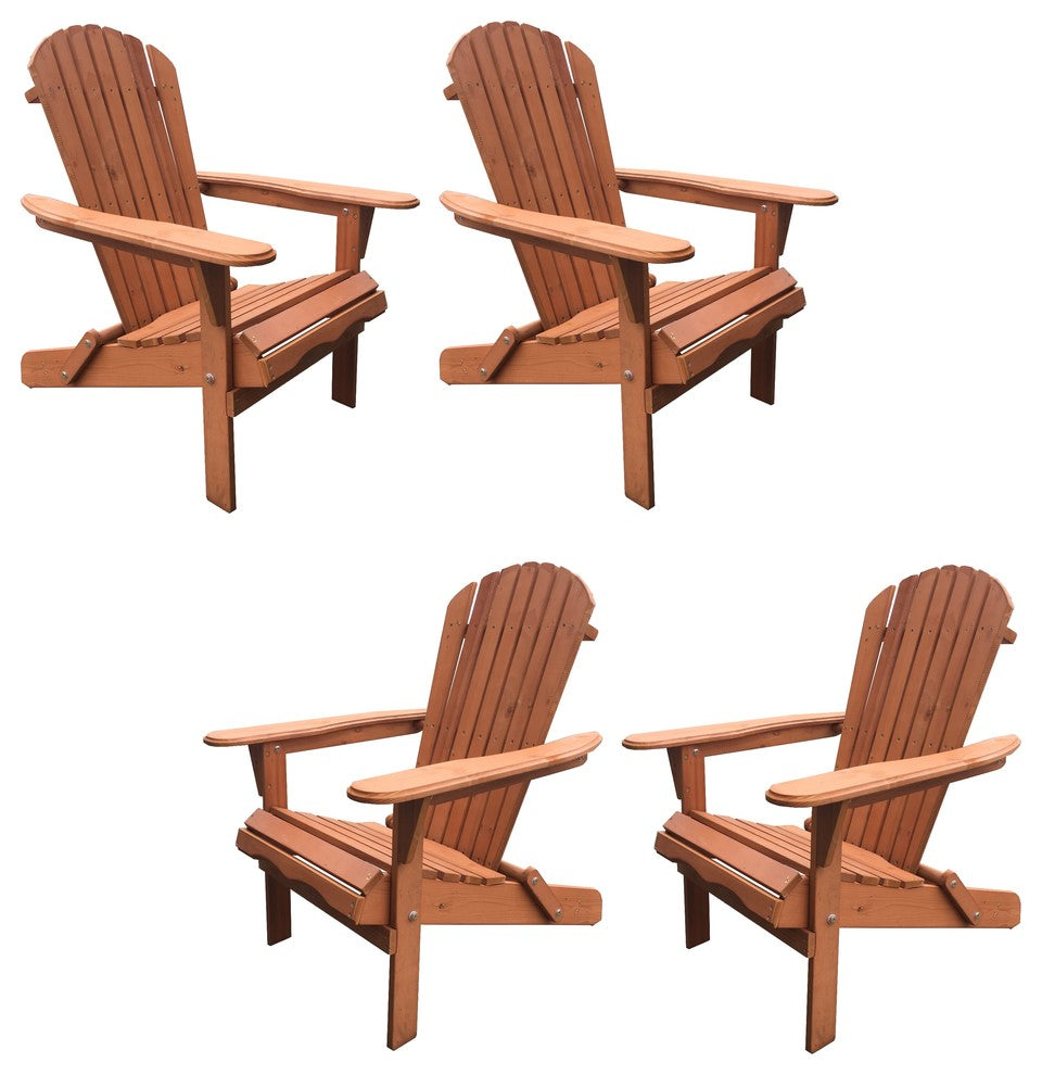 Oceanic Adirondack Chair, Walnut, Set of 4