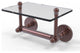 Prestige Skyline 2-Post Toilet Tissue Holder with Glass Shelf, Antique Copper