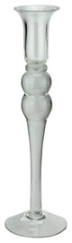 16.25" Transparent Glass Taper Candle Holder