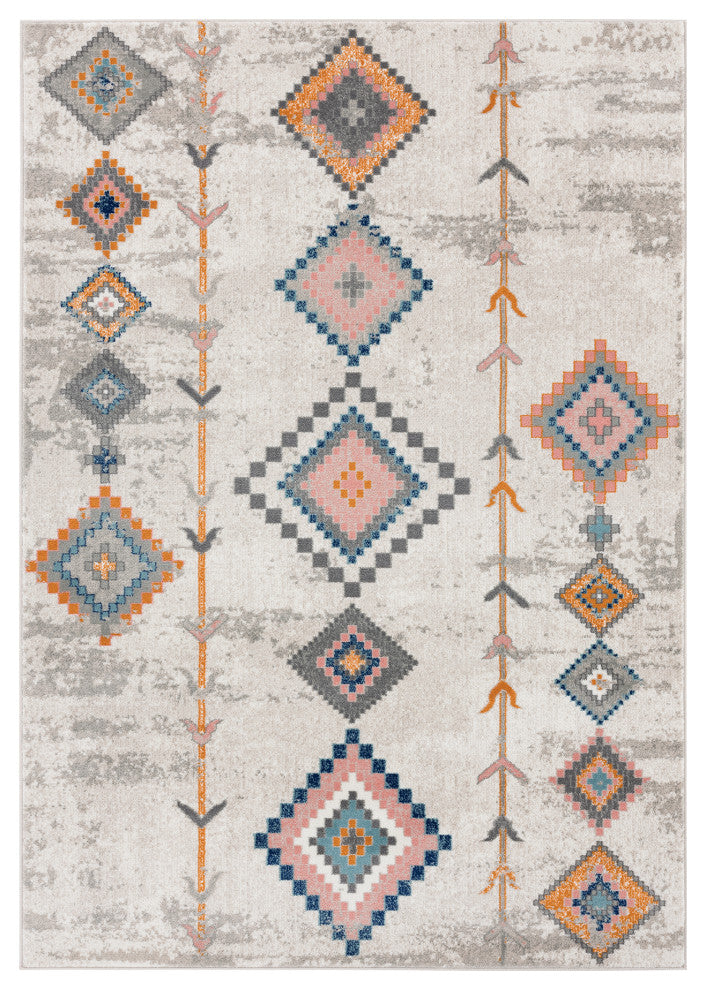 Abani Porto Collection PRT190A Geometric Moroccan Inspired Multi Color Area Rug