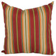 Outdoor Patterned 25" Jumbo Throw Pillows, Set of 2, Kingsley Stripe Ruby