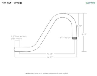 Calla Barn Light With Vintage Arm, 18"