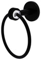 Clearview Towel Ring with Dotted Accents, Matte Black