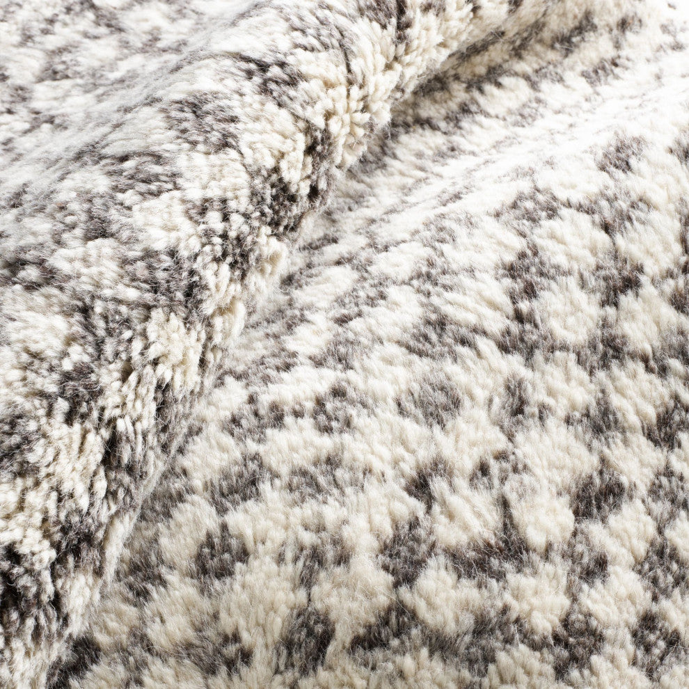 Dash & Albert Citra Grey Hand Knotted Wool Rug, Grey, Runner-2'6" x 8'