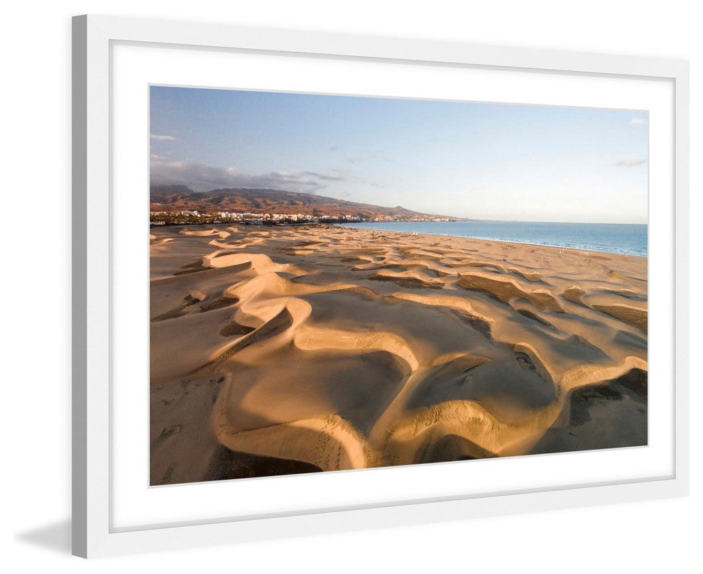 "Waves In The Sand" Framed Print by Karolis Janulis