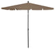 vidaXL Garden Parasol with Pole 82.7"x55.1" Taupe