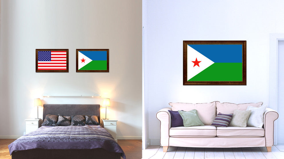 Djibouti Country Flag Canvas Print, 21"x30"