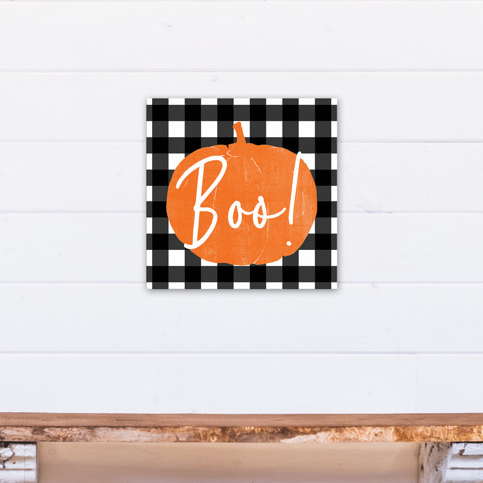 Boo Buffalo Check Print on Canvas