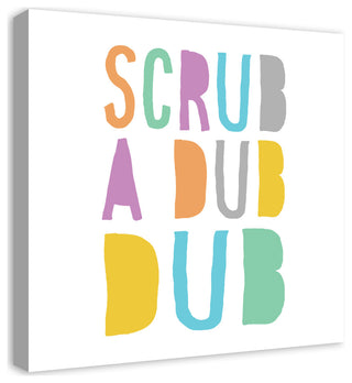 Scrub A Dub Dub Blue 24x24 Canvas Wall Art