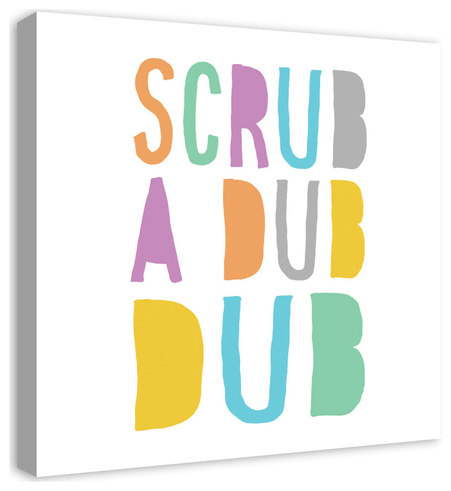 Scrub A Dub Dub Blue 24x24 Canvas Wall Art