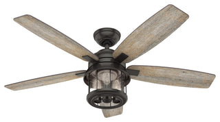 Hunter Fan Company Coral Bay Noble Bronze Ceiling Fan With Light and Remote, 52"
