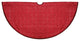 48" Red Quilted Christmas Decorative Tree Skirt With Velvety Trim