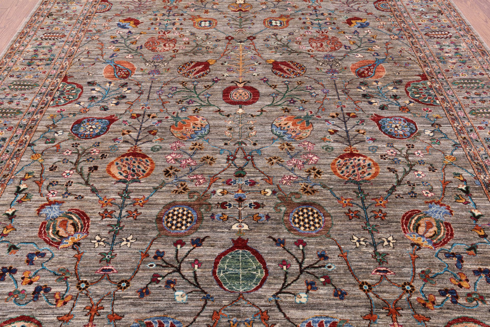 8' 3" X 10' 3" Persian Tabriz Handmade Wool Rug Q8244