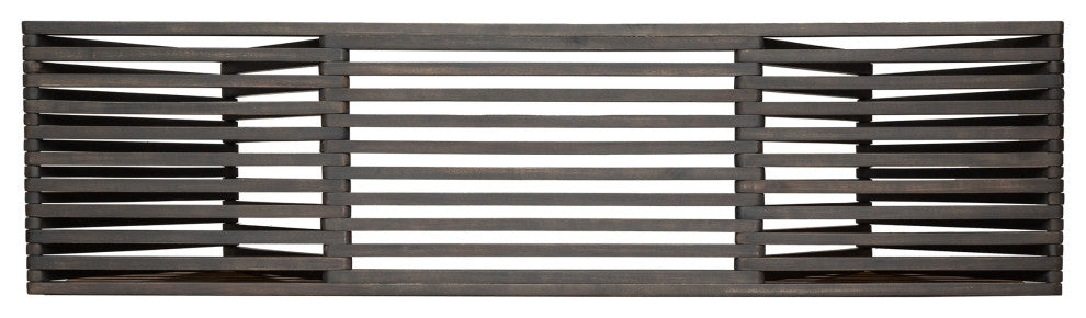 GDF Studio Esme Outdoor Acacia Wood Bench, Dark Gray
