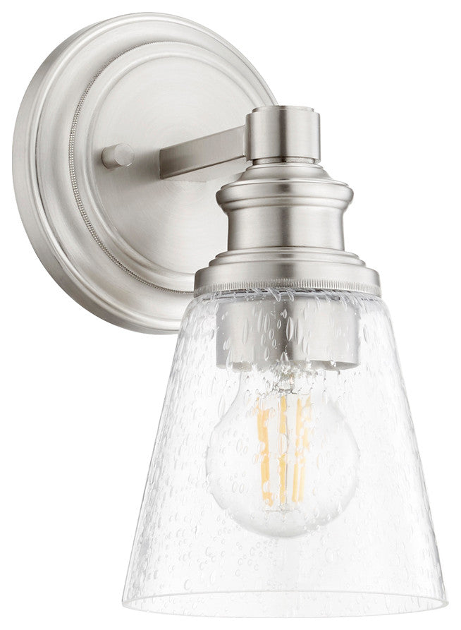Quorum 509-1-65 One Light Wall Mount, Satin Nickel Finish