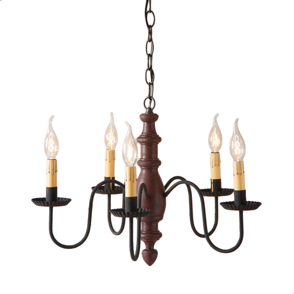 Country Inn Chandelier, Plantation Red