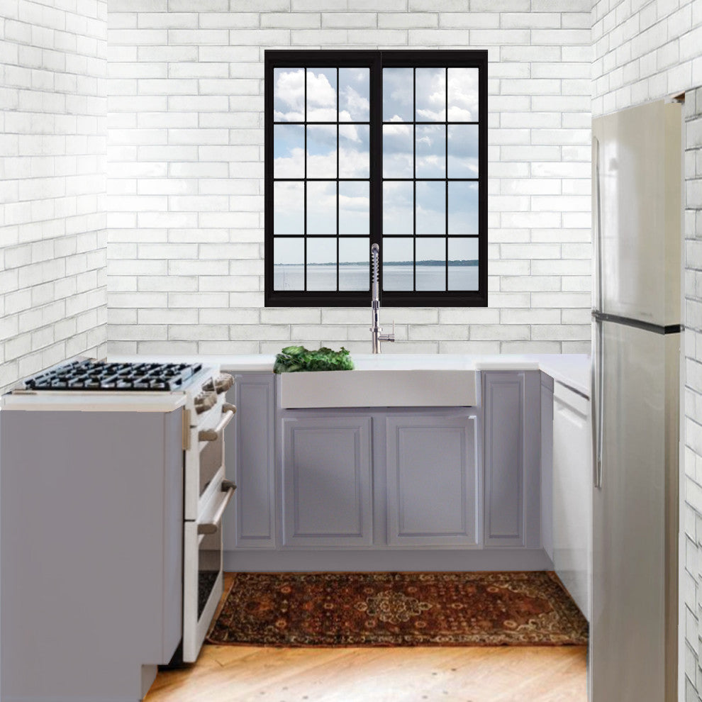Nantucket Sinks Retrofit Glacierstone EZApron Kitchen Sink, Ns-Gseza32d