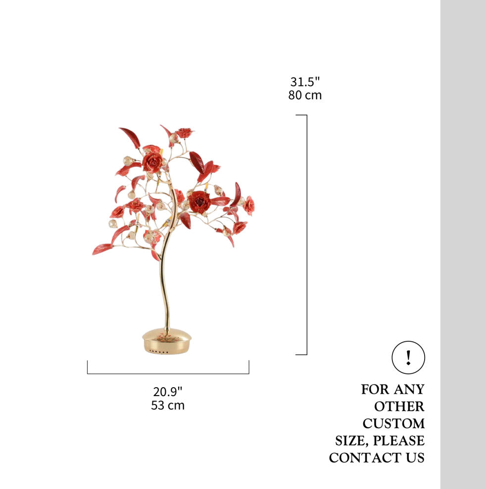 La Tour-de-Peilz | Creative LED Night Lightting in the Shape of Tree, Red