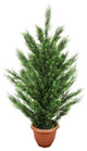 Potted 2-Tone Artificial Cypress Tree, 4'