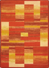 Kid Essentials Rug, Boomblox, Orange, 5'4"x7'8"