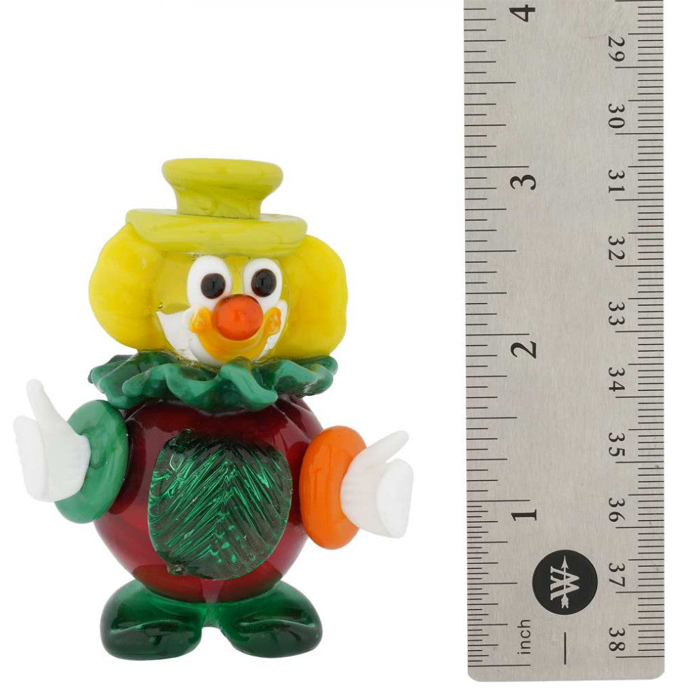 GlassOfVenice Murano Glass Small Clown - Red Apple
