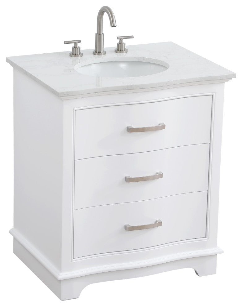 Home Living Knox 30" Single Bathroom Vanity, White