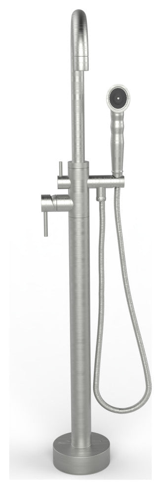 CastelloUSA Neptune Tub Filler Faucet, Brushed Nickel, Breeze Handle