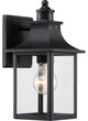 Quoizel CCR8406K One Light Outdoor Wall Lantern, Mystic Black Finish