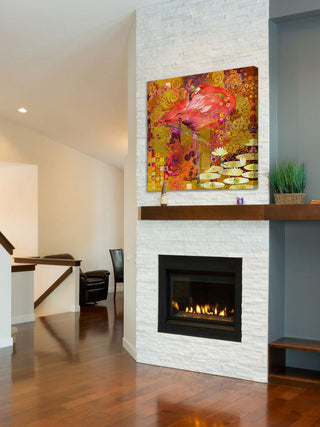 "Flamingo Mingle" Painting Print on Wrapped Canvas