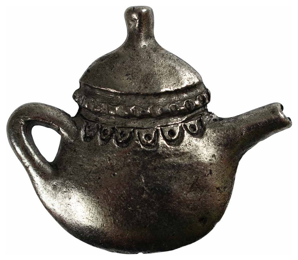 Vintage Cabinet Knob Antique Silver Solid Brass Teapot |