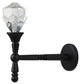 Diamante Crystal and Metal Drapery Holdback, Black