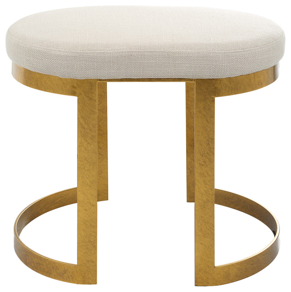 Uttermost Infinity Gold Accent Stool