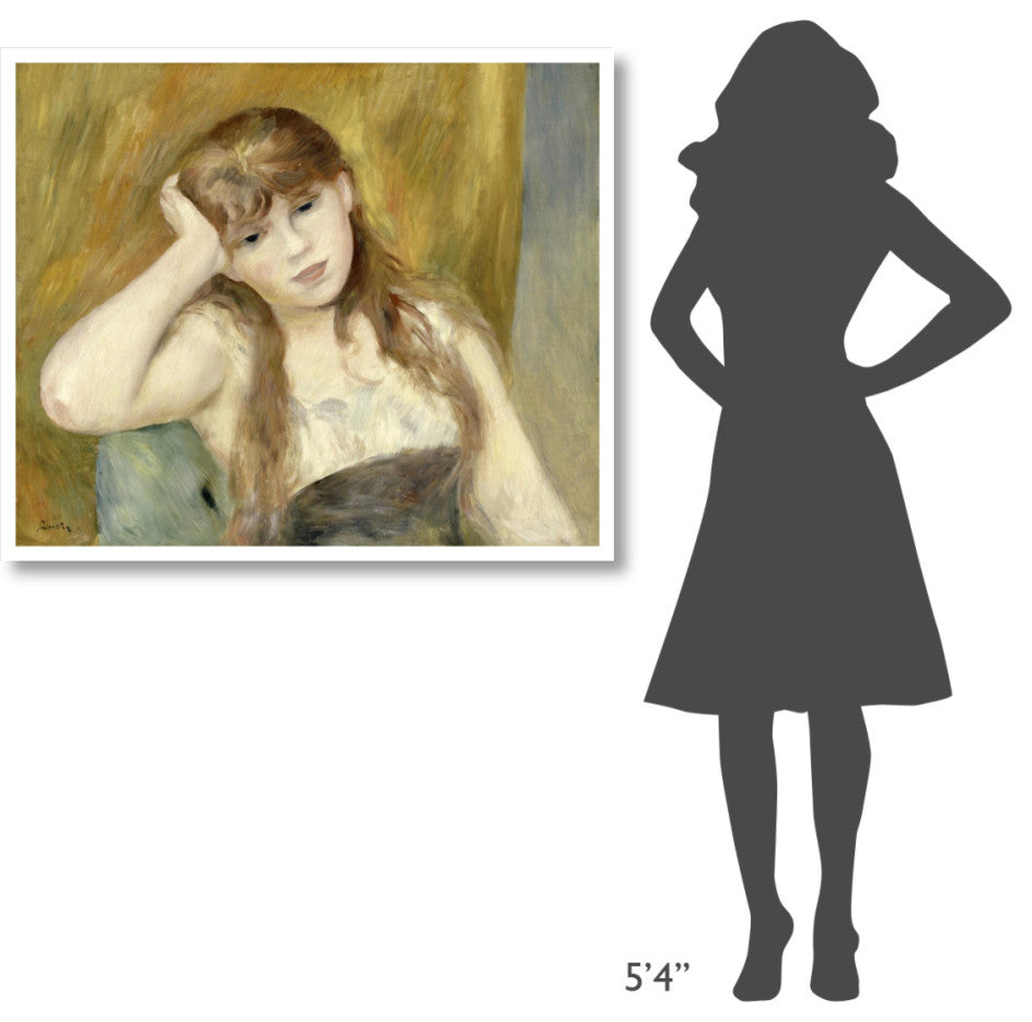 "Young Blond Girl" Digital Paper Print by Pierre-Auguste Renoir, 42"x35"