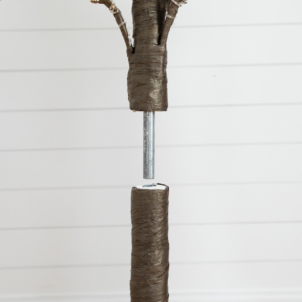 Pre-Lit Artificial Twig Tree With Warm White LED Lights, 6'