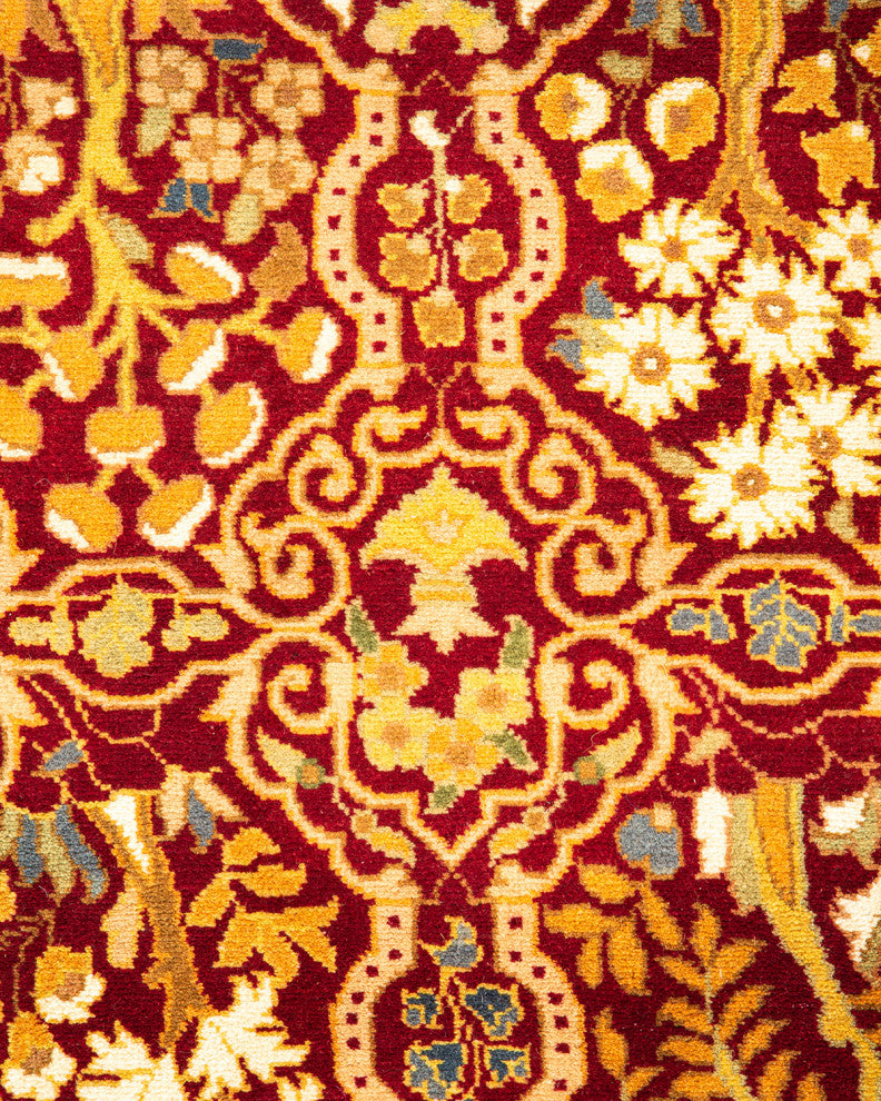 Mogul, One-of-a-Kind Hand-Knotted Area Rug Red, 2'6"x12'1"