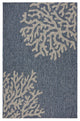 5' X 7' Blue And Gray Indoor Outdoor Area Rug