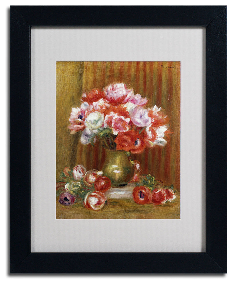 'Anemones, 1909' Canvas Art, White Matte, Black Frame, 11" X 14"
