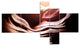 Antelope Canyon in Brown Shade, Landscape Photo Canvas Print, 60"x32", 5 panels