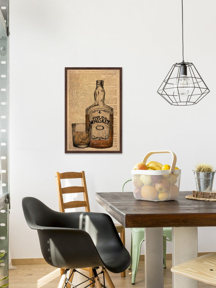 "Whiskey on the Rocks" Framed Painting Print, 24"x36"