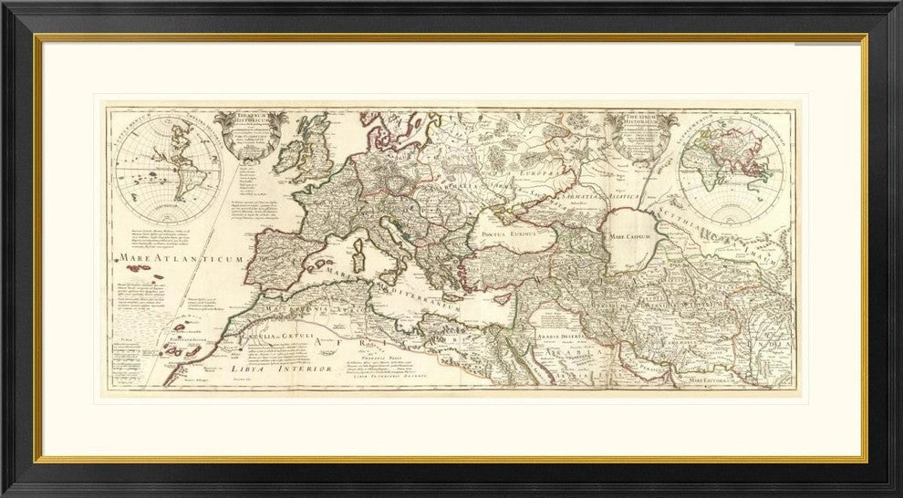 "Theatrum Historicum, 1705" Framed Digital Print by Guillaume de Lisle, 46x26"
