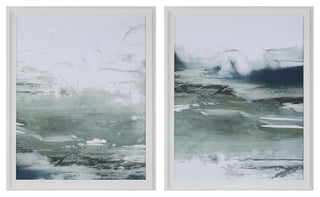 Uttermost 32281 44" x 44" Framed Patterns and Designs Painting - Blue / Brown /