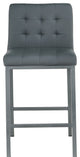2-set Foam Modern Design Dining Chair, Metal Legs, Grey