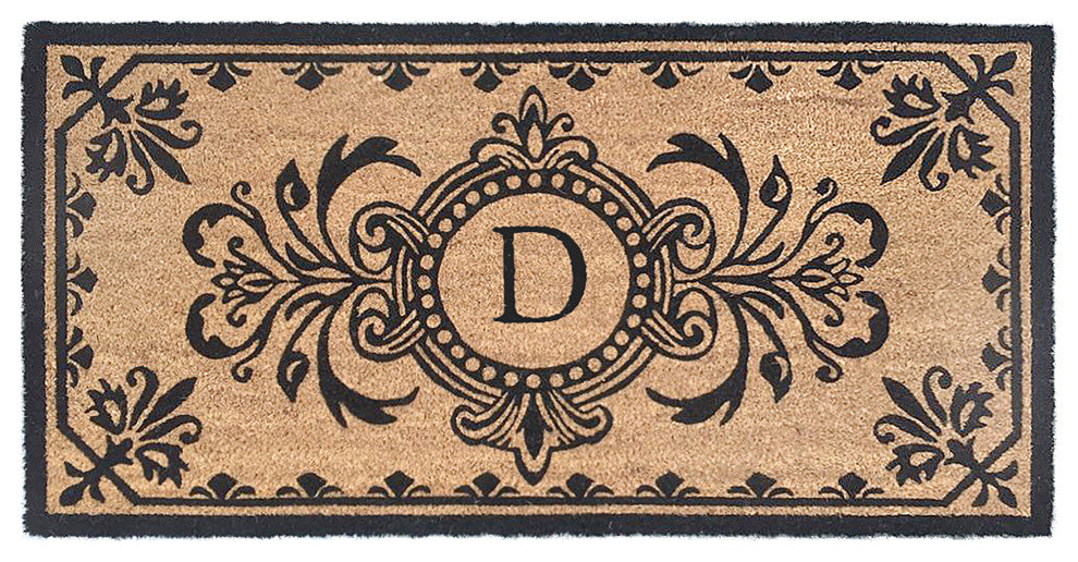 Dwell Vine Outdoor Mat Black D 1'8"x3'4"