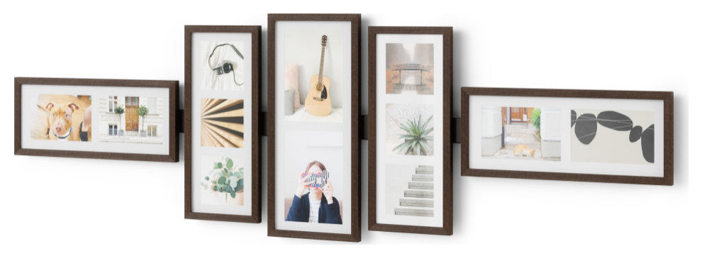 Umbra Shuffle Gallery Frame Set of 5 Aged Walnut