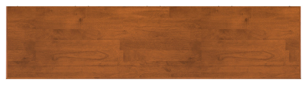 Draper Solid Hardwood Mid Century 8 Cube Storage Sofa Table, Teak Brown