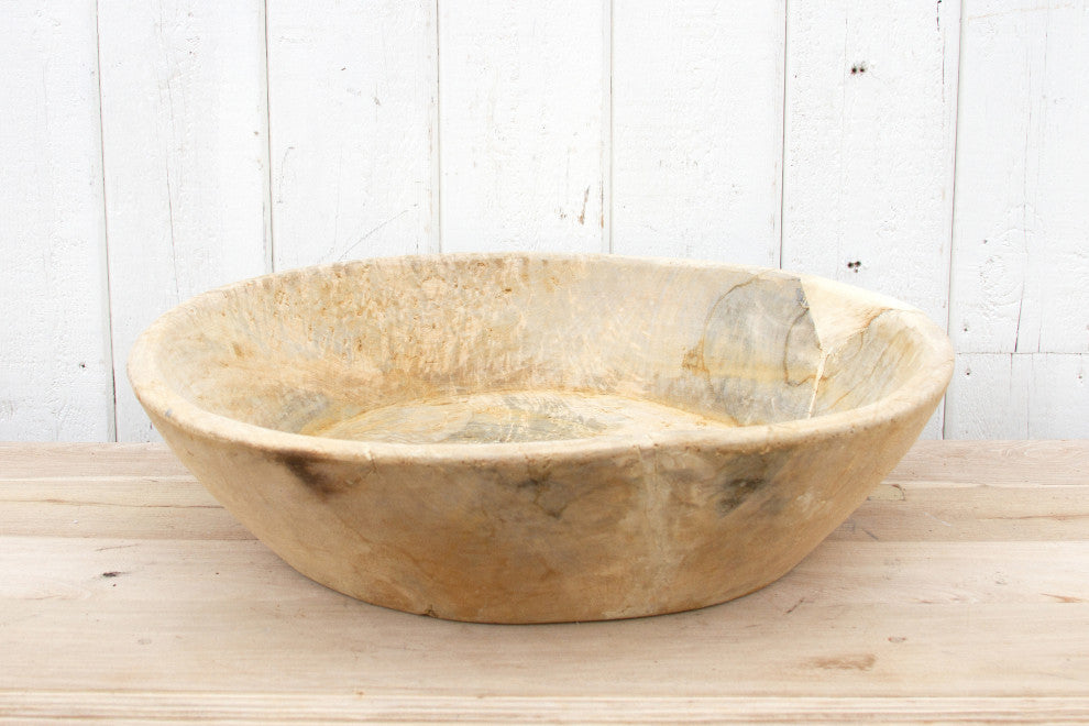 Rare Oversize Antique Bleached Bowl