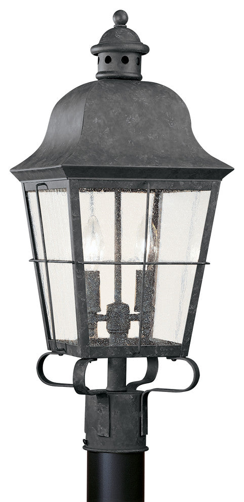 Generation Lighting Lighting 2-Light Outdoor Post Lantern, Oxidized Bronze