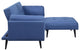 ACME Nafisa Adjustable Sofa and Ottoman, Blue Fabric