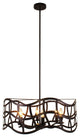 WILLOW Transitional 6 Light Oil Rubbed Bronze Ceiling Pendant, 25"